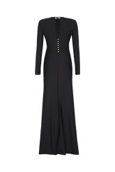 Robe longue en jersey Noir vue de dos