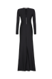 Jersey maxi dress Black back view