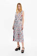 Robe midi twill motif cerise femme Baby blue vue de détail 1