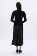 Sweater with ruffle detail Black back worn view