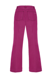 Jean flare taille haute fuchsia femme Fuchsia vue de dos