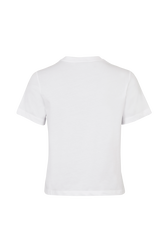 Short-Sleeved Crew-Neck Cotton Jersey T-Shirt White back view