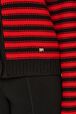 Women Big Poor Boy Striped Cardigan Black/red details view 2