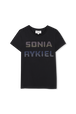 Rhinestone logo t-shirt White front view