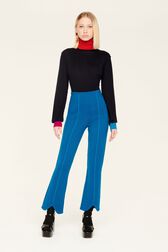 Pantalon maille milano femme Bleu de prusse vue de détail 1