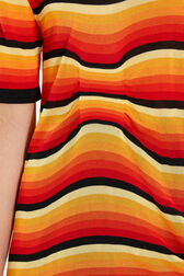 Short-sleeved striped jumper Orange details view 1