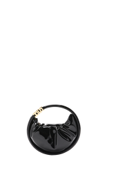 Domino Mini Vinyl Bag Black front view
