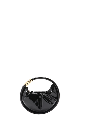 Sac domino mini en vinyle Noir vue de face