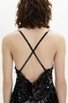 Strappy Sequined Camisole Black details view 2