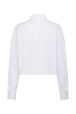 Crop shirt in cotton with long sleeves White back view