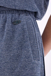 Shorts in fine striped cotton terry Striped white/blue details view 2