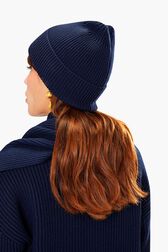 SR Beanie Black/blue details view 1