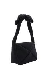 Sac caméra Demi-Pull medium en maille Noir vue de dos