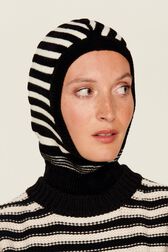 Women Big Poor Boy Striped Sweater Black/white details view 3