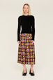 Women May 68 Print Long Skirt Multico crea front worn view