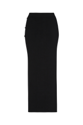 Skirt with Rhinestone Fastenings Black back view