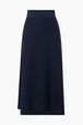 Milano Knit Mid-Length Skirt Black front view