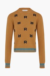 Woolen Long Sleeve Sweater Brun back view