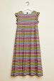 Robe longue fille rayée multicolore Multico raye vue de face