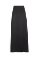 Long satin skirt Black back view