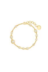 Vintage Ribbon bracelet Gold front view