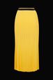 Women Ribbed Knit Long Skirt Orange back view