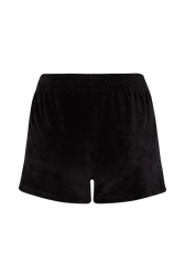 Velvet shorts Black back view
