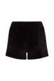 Velvet shorts Black back view