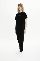 T-shirt velours femme Noir vue de détail 2