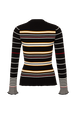 Long-Sleeved Crew-Neck Jumper Black/ecru back view