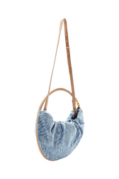Sac Domino médium en denim zébre Bleu vue de dos