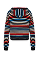 Hoodie zippé femme Multico raye vue de dos