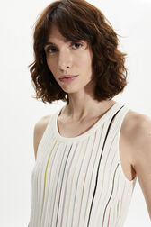 Women Pleated Tank Top Ecru details view 2