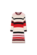 Knitting dress Multico striped front view