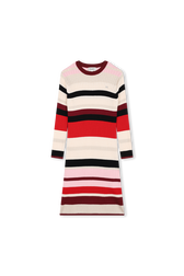Robe tricot Multico raye vue de face