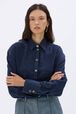 Chemise en flanelle de coton Bleu vue de détail 1