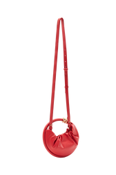 Sac domino mini en cuir Rouge vue de dos