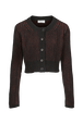 Cardigan lurex femme Raye noir/bronze vue de face