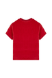 Women Velvet T-shirt Red back view