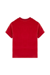 T-shirt velours femme Rouge vue de dos