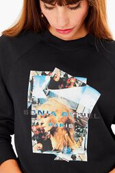 Sweatshirt crop photos sonia rykiel Noir vue de détail 2