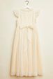Robe longue à volants fille Blanc vue de dos