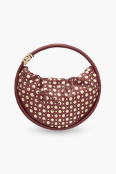 Sac Domino medium en cuir et studs Barolo vue de face