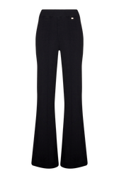 Women Viscose Trousers Black front view