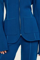 Women Milano Knitted Jacket Prussian blue details view 2