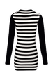 Robe midi rayée Jane Birkin femme Raye noir/blanc vue de dos