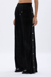 Pantalon large en velours Noir vue de détail 1