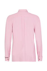 Chemise en popeline à rayures Ecru/rose vue de dos