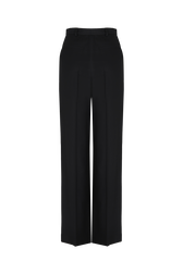 Pantalon taille haute en laine froide Noir vue de dos