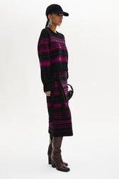 Long-Sleeved Crew-Neck Jumper Fuchsia details view 1